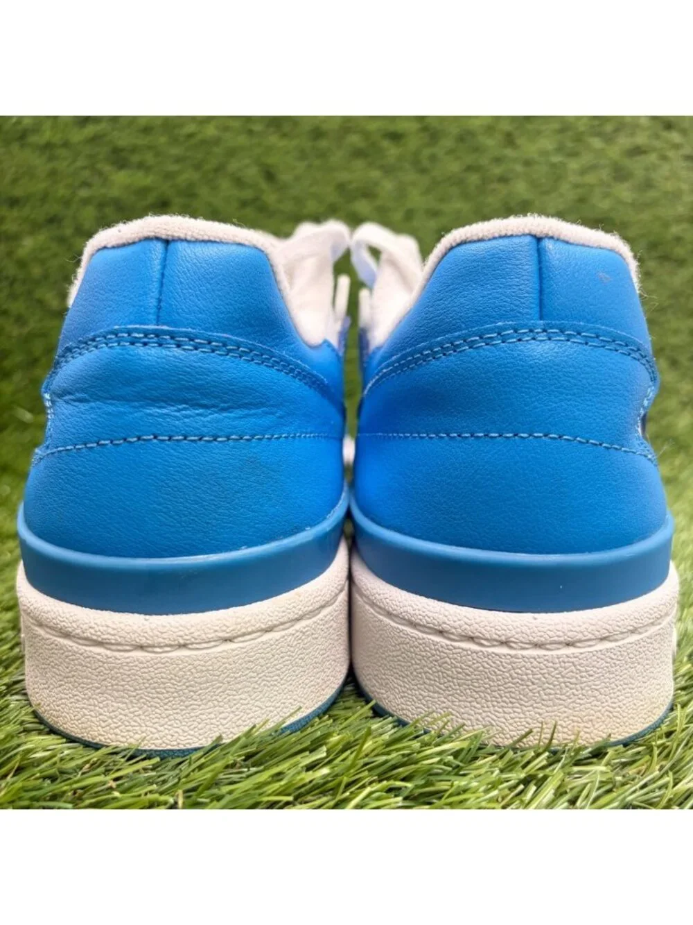 Adidas Forum Low Mens Size 9 Blue White Athletic Leather Walking Shoes Sneakers